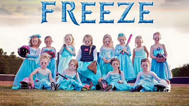 Frozen-Inspired Softball Team Means Business!
